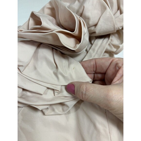 Pearl Georgina Chapman of Marchesa One Shoulder Dress Pink Peach 10 Rosettes - Picture 10 of 13